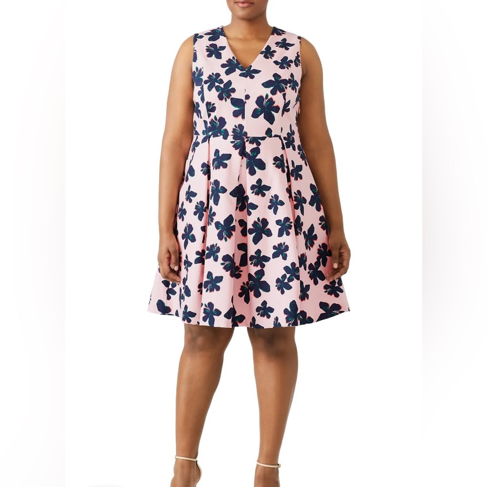 Draper James X ELOQUII Hibiscus Fit and Flare Dress